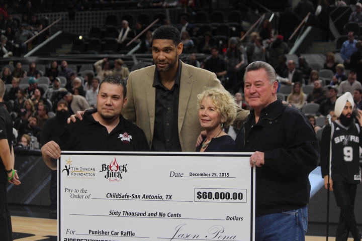 Presenting check to San Antonio's Childsafe program. Source: NBA.com